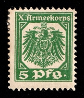 1915 5pf Hanover, X Army Corps, Germany