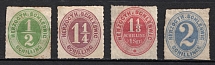 1865-67  Schlezwig, German States, Germany (Mi. 13 - 16, Signed, CV $80)