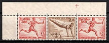 1936 Third Reich, Germany, Se-tenant, Zusammendrucke (Mi. W 110, Corner Margin, CV $30, MNH)