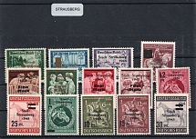 1945 STRAUSBERG Local Issue, Germany (Mi. 7, 14, 16 - 23, 27 - 30, CV $120, MNH)