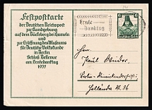 1935 'Festive postcard', Propaganda Postal stationery, Third Reich Nazi Germany