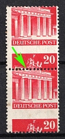 1948-52 20pf British and American Zones of Occupation, Germany (Mi. 85 eg var, SHIFTED Perforation)