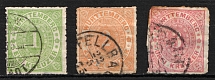 1869-72 Wurttemberg, German States, Germany (Mi. 36 - 38, Canceled, CV $230)