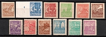 1946 Mecklenburg-Vorpommern, Soviet Russian Zone of Occupation, Germany (Mi. 29 ya - 40 ya, Paper and Color Variaties, Full Set, CV $80)