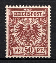 1889-1900 50pf German Empire, Germany (Mi. 50 d, Signed, CV $200, MNH)