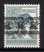 1948 12pf British and American Zones of Occupation, Germany (Mi. 40 I AF O II, CV $120)