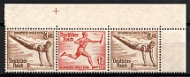 1936 Third Reich, Germany, Se-tenant, Zusammendrucke (Mi. W 108, Corner Margin, CV $30, MNH)