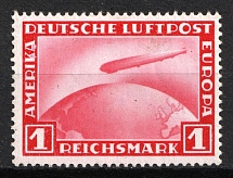 1931 1m Weimar Republic, Germany, Airmail (Mi. 455, Full Set, Signed, CV $40)