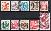 1948-49 Wurttemberg-Hohenzollen, French Zone of Occupation, Germany (Mi. 28 - 37, Full Set, CV $120)