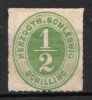 1865 1/2s Schlezwig, German States, Germany (Mi. 13, CV $50)