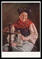 1933-1945 ' Bavarian farmer wife', Propaganda Postcard, Third Reich Nazi Germany