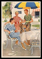 1933-1945 'Indanthrem is always the right thing for clothing, home and garden', Propaganda Postcard, Third Reich Nazi Germany