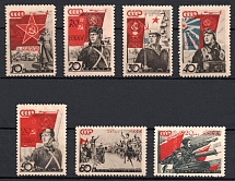 1938 20th Anniversary of the Red Army, Soviet Union, USSR, Russia (Full Set, Zv. 504 - 510, CV $90)