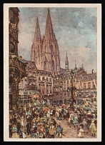 1939 'Greetings from the Cologne Festival', Propaganda Postcard, Third Reich Nazi Germany