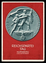 1938 'Nuremberg Reich Party Congress 1938', Propaganda Postcard, Third Reich Nazi Germany