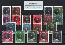 1945 ANNABERG Local Issue 1pf - 80pf, Germany, Overprint on Hitler's head (MNH)