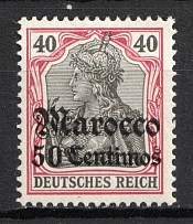 1905 50c on 40pf German Offices in Morocco, Germany (Mi. 27, CV $50, MNH)