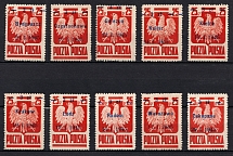 1945 Republic of Poland (Mi. I - X, Fi. 348 - 357, Full Set, CV $130)