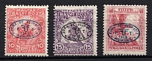 1919 Debrecen, Hungary, Romanian Occupation, Provisional Issue (Mi. 62 - 64, CV $30)