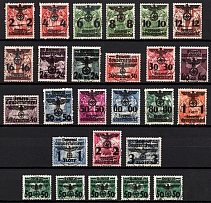 1940 General Government, Germany (Mi. 14 - 39, Full Set, Canceled, CV $200)