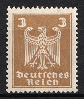 1924 3pf Weimar Republic, Germany (Mi. 355 X b, CV $40)