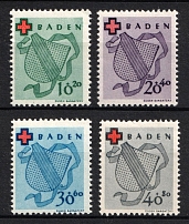 1949 Baden, French Zone of Occupation, Germany (Mi. 42 A - 45 A, Full Set, CV $130, MNH)