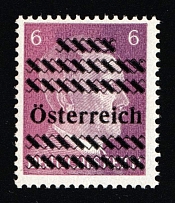 1945 LEOBEN Local Issue 6pf, Austria, Overprint on Hitler's head (Signed, MNH)