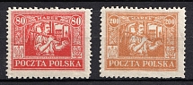 1922-23 Second Polish Republic, Issue for Upper Silesia (Mi. 17, 19, Fi. 160, 162, CV $30)