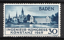 1949 30pf Baden, French Zone of Occupation, Germany (Mi. 46 II, Full Set, CV $440)