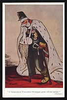 1914-18 'Emperor Franz Joseph enjoys good health' WWI European Caricature Propaganda Postcard, Europe