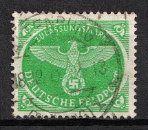 1944 Reich Military Mail, Field Post, Feldpost, Germany (Mi. 4, Canceled, CV $340)