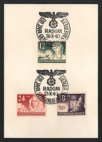 1940 'One year General Government Radom', Propaganda Souvenir Sheet, Third Reich Nazi Germany