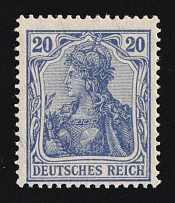 1905-13 20pf German Empire, Germany (Mi. 87 I, MNH)