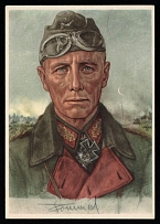 1944 'Major General Rommel', Propaganda Postcard, Third Reich Nazi Germany