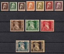 1911 Bavaria, German States, Germany (Mi. 76 I - 77 I, 80 I, 82 I - 83 I, 85 I - 89 I, Signed, CV $600)