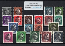 1945 OLBERNHAU Local Issue 1pf - 80pf, Germany, Overprint on Hitler's head (MNH)