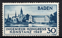 1949 30pf Baden, French Zone of Occupation, Germany (Mi. 46 I, Full Set, CV $30, MNH)