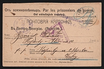 1916 Moscow Censorship, WWI POW Censored postcard from Voronezh to Austria with violet round censor handstamp 'Viewed by censor 183' and Vienna cs