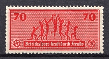 1938 Third Reich, Germany, Contribution Stamp to 'KDF' Sports Associations, Cinderella