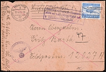 1943 (30 Apr) Third Reich, Military Mail, Germany, Airmail Cover (Mi. 1 A x, 'After Air Raids, Refrain from Private Conversations on the Telephone' Propaganda Handstamp, Used)