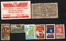 1914-1960s Russia USSR Ukraine WWI Kharkov Kiev Children's Aid Health Protection charity stamps propaganda vignettes labels (8)