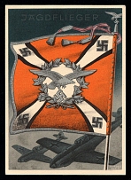 1933-1945 'Flag of the Fighter aircraft', Propaganda Postcard, Third Reich Nazi Germany