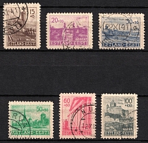 1941 Estonia, German Occupation, Germany (Mi. 4 - 9, Full Set, Canceled, CV $60)