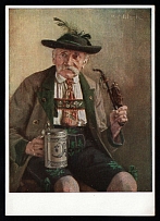 1933-1945 'Bavarian farmer', Propaganda Postcard, Third Reich Nazi Germany