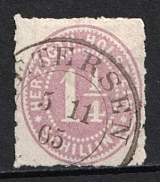 1865 1 1/4s Schlezwig, German States, Germany (Mi. 20, Canceled, CV $40)