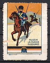 1914-17 WWI ROSSICA Russian Cavalry Cossack propaganda vignette