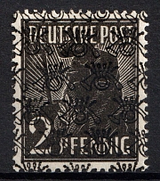 1948 2pf British and American Zones of Occupation, Germany (Mi. 36 II K, INVERTED Overprint, Signed)