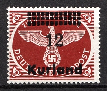 1945 12pf Kurland, German Occupation, Germany (Mi. 4 A x, Signed, CV $80, MNH)