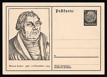 1933 'Martin Luther', Propaganda Postal stationery, Third Reich Nazi Germany