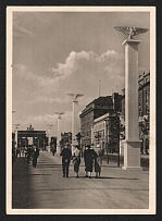 1937 'Berlin den linden', Propaganda Postcard, Third Reich Nazi Germany